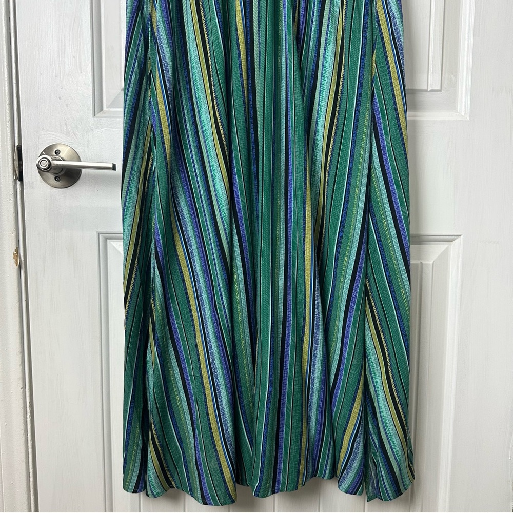 BloomChic Striped Maxi Dress in Green and Blue - Picture 4 of 8